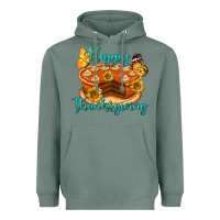 Sage Happy Thanksgiving Pumpkin Pie Heavyweight Hoodie - LillyAllenDesigns
