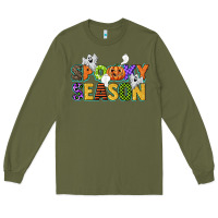 Army Green spooky season Long Sleeve Tee - CowGirlArtShop