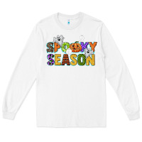 White spooky season Long Sleeve Tee - CowGirlArtShop