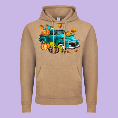 Fall Farm Truck Vintage Hoodie Designed By Texasbilliewilder
