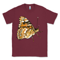 Burgundy Painted Lady Butterfly Classic Tee - LillyAllenDesigns