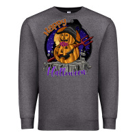 Charcoal Heather Happy Halloween Premium Sweatshirt - SublimationCraftShop