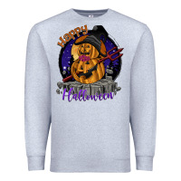 Heather Grey Happy Halloween Premium Sweatshirt - SublimationCraftShop
