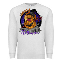 Oatmeal Heather Happy Halloween Premium Sweatshirt - SublimationCraftShop