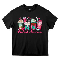 Black ma medical assistant coffee cups Heavy Core Tee - MaliasSmallBusiness