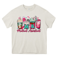 Cream ma medical assistant coffee cups Heavy Core Tee - MaliasSmallBusiness