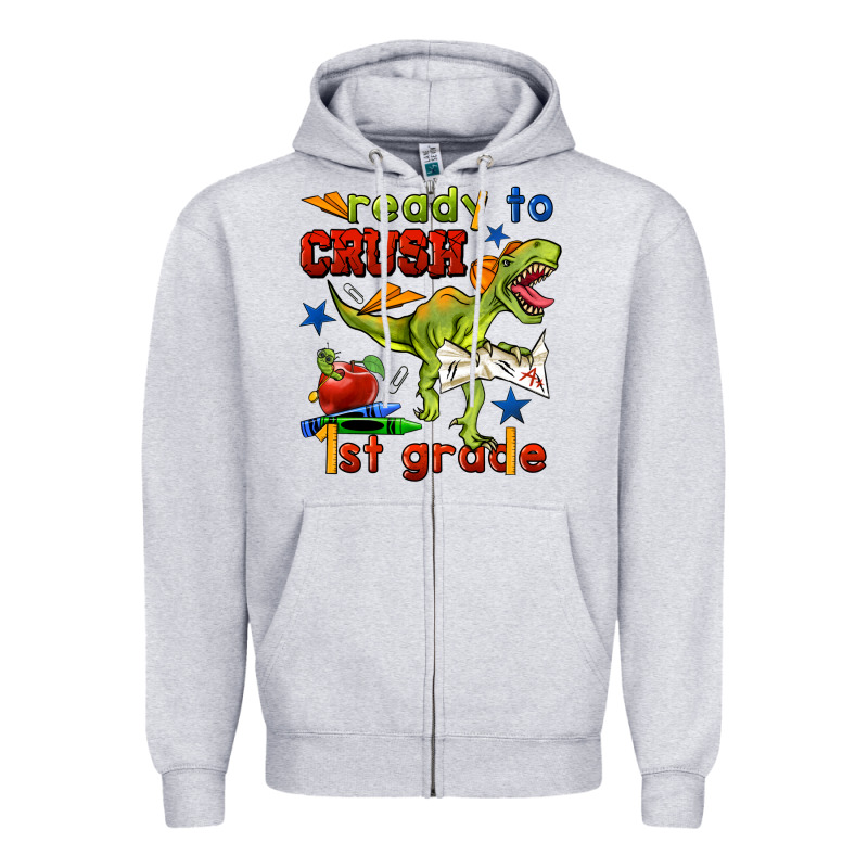 Ready To Crush 1st Grade Zipper Hoodie by BundleAndBundleShop | Teevron