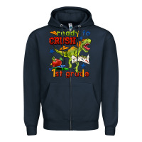 Navy ready to crush 1st grade Zipper Hoodie - BundleAndBundleShop