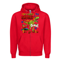 Red ready to crush 1st grade Zipper Hoodie - BundleAndBundleShop
