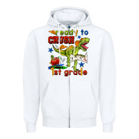 White ready to crush 1st grade Zipper Hoodie - BundleAndBundleShop