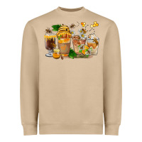Mushroom Honey Bee Coffee Cups Heavyweight Sweatshirt - FaDigitalArtStudio