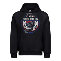Black Tang Soo Do Hoodie Martial Arts Gift Dragon Korean Urban Hoodie - tuanDangUi