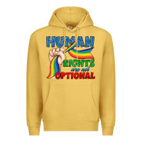 Antique Gold Human Rights Are Not Optional Premium Hoodie - BundleAndBundleShop