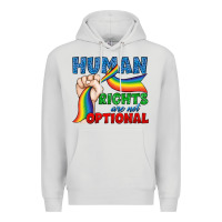 Dove Grey Human Rights Are Not Optional Premium Hoodie - BundleAndBundleShop