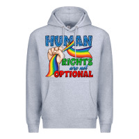 Heather Grey Human Rights Are Not Optional Premium Hoodie - BundleAndBundleShop