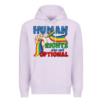 Lilac Human Rights Are Not Optional Premium Hoodie - BundleAndBundleShop