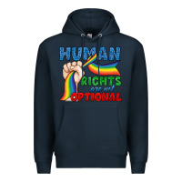 Navy Human Rights Are Not Optional Premium Hoodie - BundleAndBundleShop