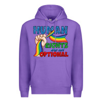 Purple Human Rights Are Not Optional Premium Hoodie - BundleAndBundleShop