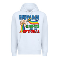 White Human Rights Are Not Optional Premium Hoodie - BundleAndBundleShop
