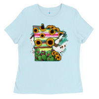 Baby Blue Minnesota State Map Ladies Tee - RanaPortraitStore