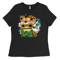 Black Minnesota State Map Ladies Tee - RanaPortraitStore