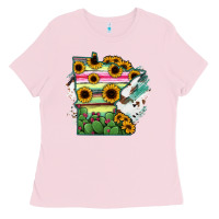 Bubblegum Pink Minnesota State Map Ladies Tee - RanaPortraitStore