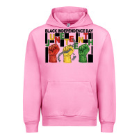 Fuchsia Pink black independence day juneteenth Urban Hoodie - BarkalooDesign