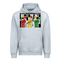 Heather Grey black independence day juneteenth Urban Hoodie - BarkalooDesign