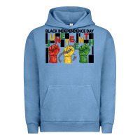 Pigment Pebble Blue black independence day juneteenth Urban Hoodie - BarkalooDesign