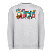 Heather Grey Dentist Coffee Cups Heavyweight Sweatshirt - FaDigitalArtStudio