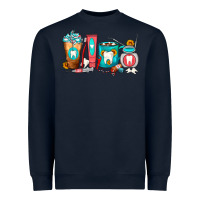 Navy Dentist Coffee Cups Heavyweight Sweatshirt - FaDigitalArtStudio