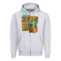 Heather Grey Just Here For The Pie Zipper Hoodie - FaDigitalArtStudio