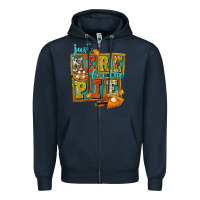 Navy Just Here For The Pie Zipper Hoodie - FaDigitalArtStudio