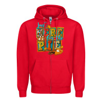 Red Just Here For The Pie Zipper Hoodie - FaDigitalArtStudio