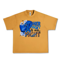 Peanut Butter Her fight is our fight Colon Cancer blue ribbon Urban Heavy Tee - NancyCooperArtShop