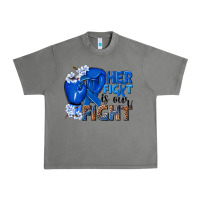 Tornado Her fight is our fight Colon Cancer blue ribbon Urban Heavy Tee - NancyCooperArtShop
