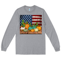 Heather Grey fall themed american tumbler Long Sleeve Tee - Jasminsmagicworld