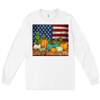 White fall themed american tumbler Long Sleeve Tee - Jasminsmagicworld