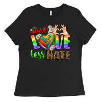 Black More Love Less Hate LGBTQ Ladies Tee - BundleAndBundleShop