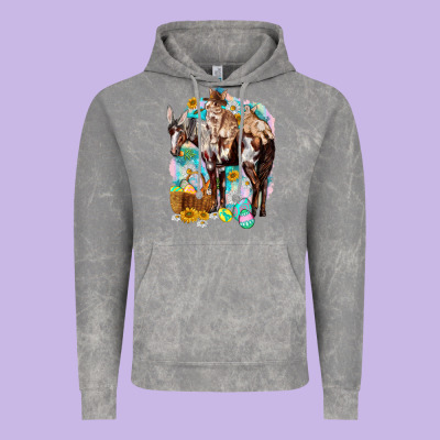 Happy Easter Day Rodeo Vintage Hoodie Designed By Nancycooperartshop