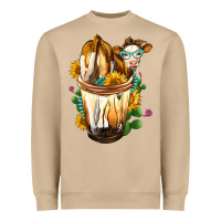 Mushroom Simmental Cow Bobba Cup Heavyweight Sweatshirt - FaDigitalArtStudio