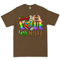 Cacao More Love Less Hate LGBTQ Premium Tee - BundleAndBundleShop
