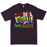 Plum More Love Less Hate LGBTQ Premium Tee - BundleAndBundleShop