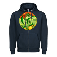Navy hispanic heritage month round earrings 1 Zipper Hoodie - BundleAndBundleShop