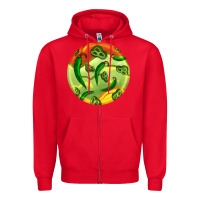Red hispanic heritage month round earrings 1 Zipper Hoodie - BundleAndBundleShop