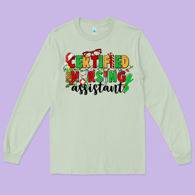 Certified Nursing Assistant Long Sleeve Tee Designed By Cowgirlartshop