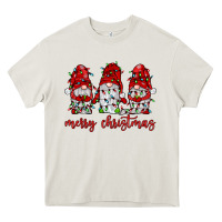 Cream merry christmas gnome with christmas lights Heavy Core Tee - JahusDesignShop