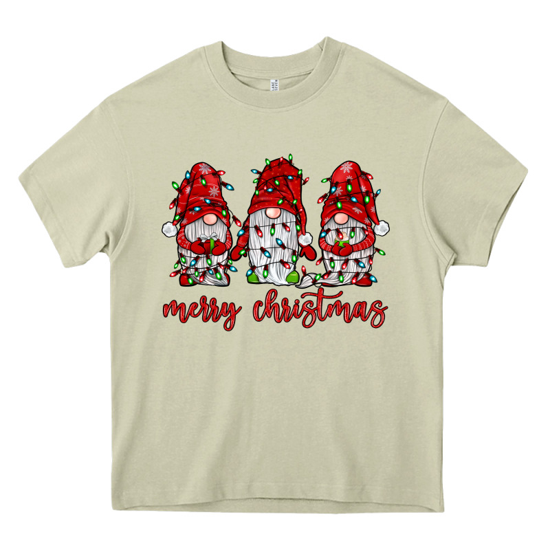 Merry Christmas Gnome With Christmas Lights Heavy Core Tee by JahusDesignShop | Teevron