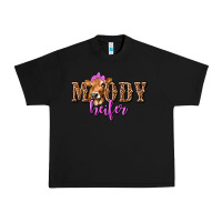 Black Moody Heifer with Leopard Urban Heavy Tee - texasbilliewilder