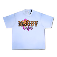 Grape Ice Moody Heifer with Leopard Urban Heavy Tee - texasbilliewilder